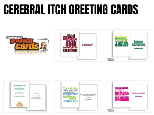 Cerebral Itch Greeting Cards