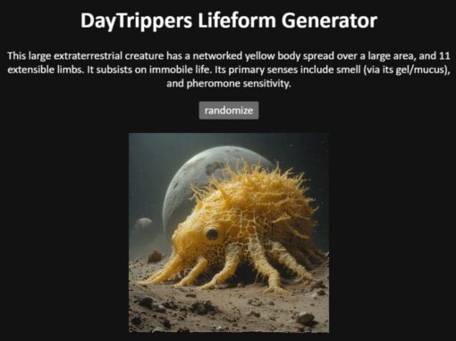 DayTrippers Lifeform Generator